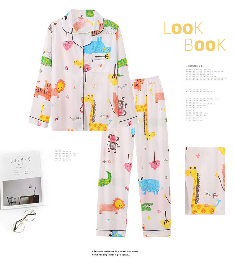 202 New Pajamas Women's Autumn and Winter Long Sleeves Lapel Suit Trousers Cardigan Casual Air Conditioning Clothes Homewear Ins 202 New Pajamas Women's Autumn and Winter Long Sleeves Lapel Suit Trousers Cardigan Casual Air Conditioning Clothes Homewear Ins