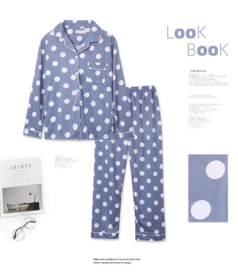 202 New Pajamas Women's Autumn and Winter Long Sleeves Lapel Suit Trousers Cardigan Casual Air Conditioning Clothes Homewear Ins 202 New Pajamas Women's Autumn and Winter Long Sleeves Lapel Suit Trousers Cardigan Casual Air Conditioning Clothes Homewear Ins