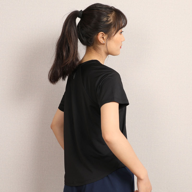 Mesh Large Size Sports T-Sleeve Women&#039;s Loose Fit Short Shirt round Neck Yoga Clothes Top Gym Short Sleeve Wholesale