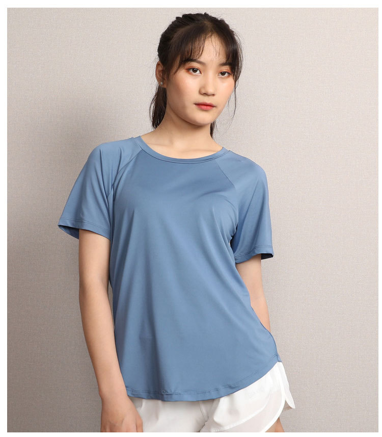Mesh Large Size Sports T-Sleeve Women's Loose Fit Short Shirt round Neck Yoga Clothes Top Gym Short Sleeve Wholesale
