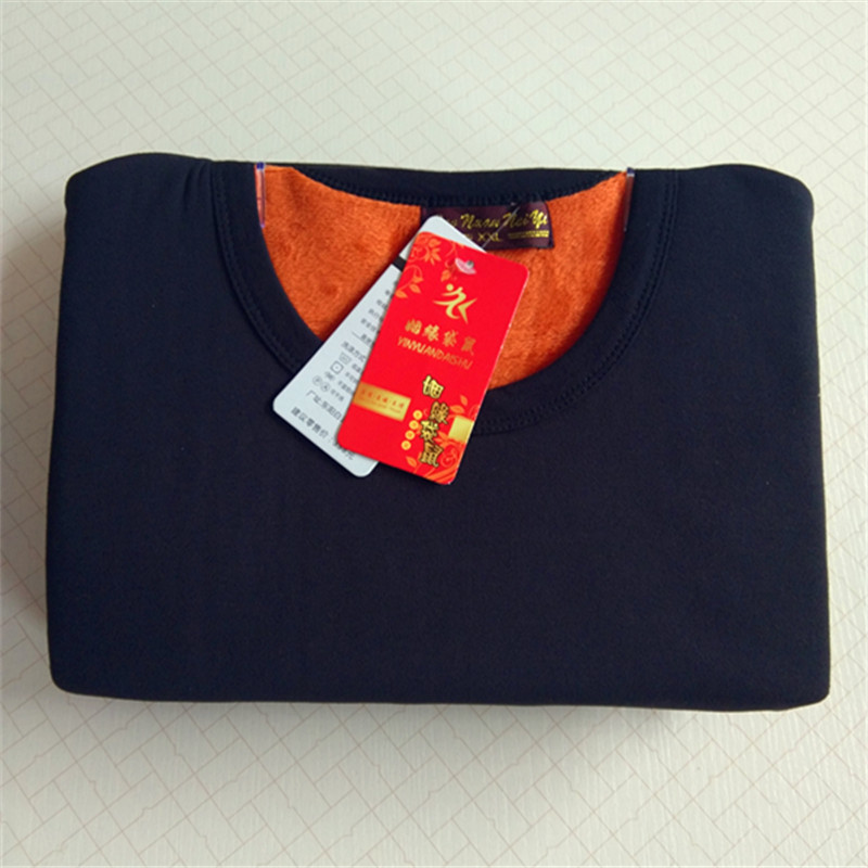Men's and Women's Fleece Thick Autumn Clothes MiddleAged and Elderly Golden Fleece Thermal Underwear Couple Suit Whole