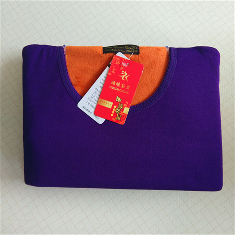 Men's and Women's Fleece Thick Autumn Clothes MiddleAged and Elderly Golden Fleece Thermal Underwear Couple Suit Whole