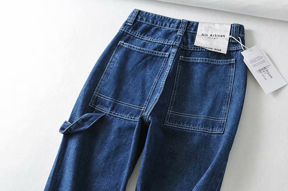Summer New European and American women's fashion wash work clothes loose wide-leg pants jeans K4016 Summer New European and American women's fashion wash work clothes loose wide-leg pants jeans K4016
