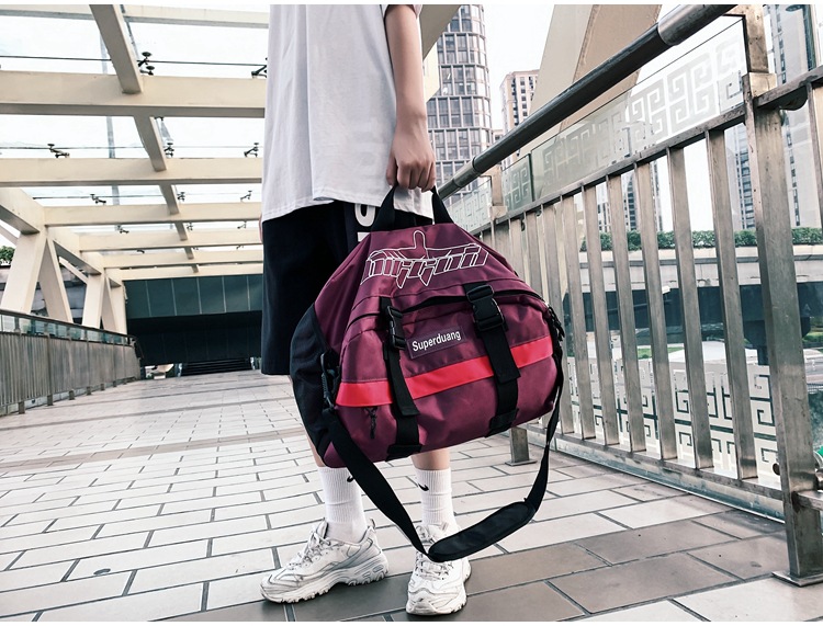 2020 New Trendy Korean Style All-Matching Work Clothes Mechanical Style Oxford Cloth Messenger Bag Couple Men and Women Casual Shoulder Big Bag