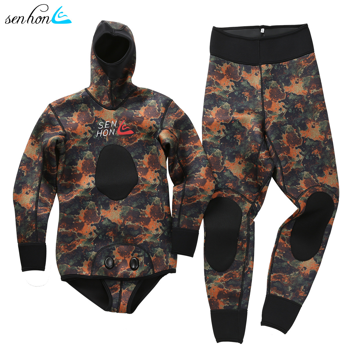 As a result, 3MM camouflage fishing wetsuit split wetsuit for men and women warm and cold clothes semi-dry types