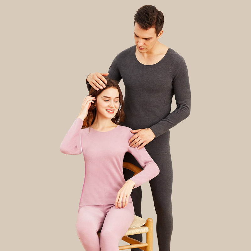 Dralon Seamless Thermal Underwear Suit Autumn and Winter Men&#039;s and Women&#039;s Self-Heating Autumn Clothes Long Pants Double-Layer Thickened Thermal Clothes