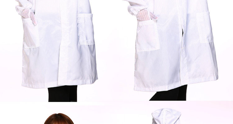 Antistatic clothing Hooded Smock dust-free Workshop Electronic Factory Food Blue Hooded work clothes for men and women