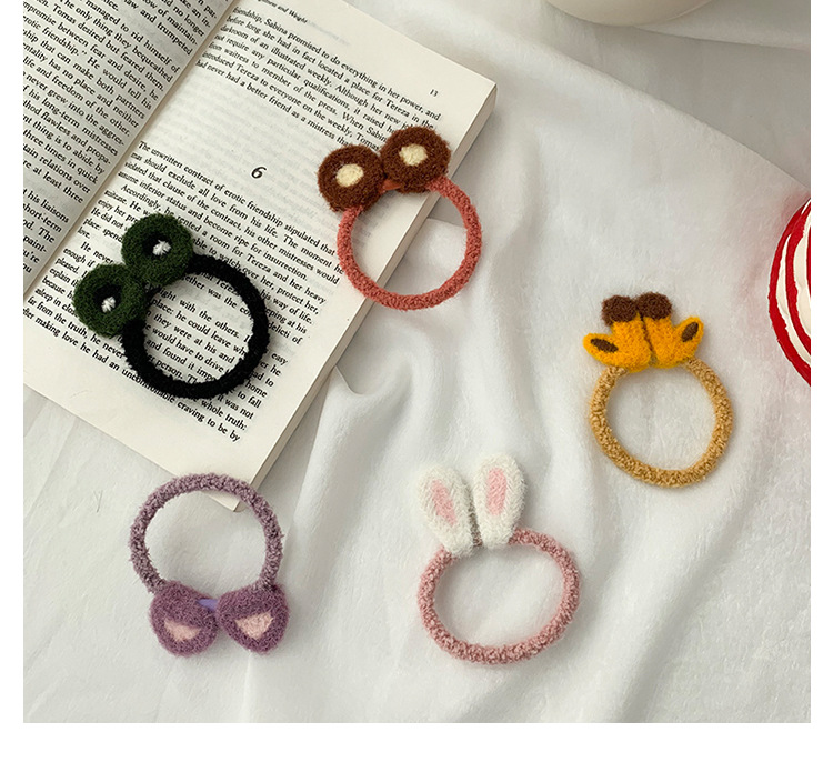 Online Influencer Plush Cute Knitting Cartoon Hair Rope Hair Rope Female Korean Ins Sweet Girl Temperament Rubber Band Female Hair-Binding