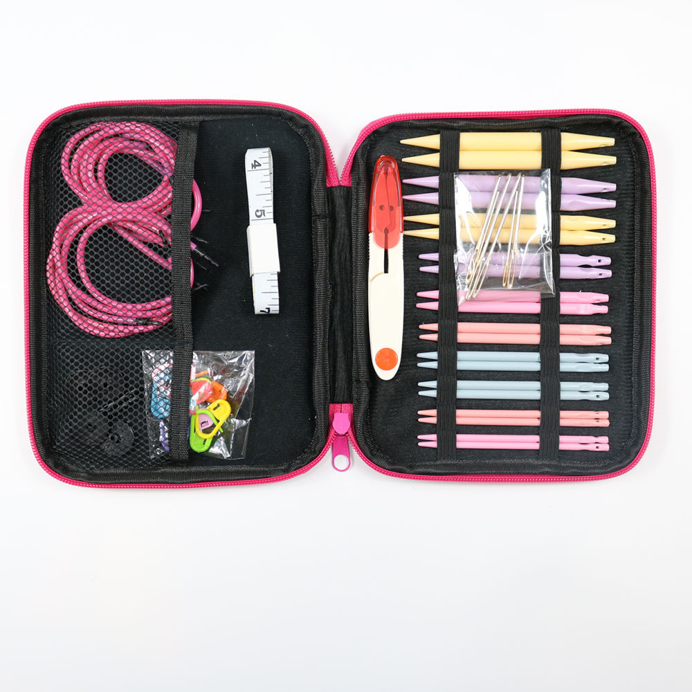 Crochet Sweater Knitting Tool Sweater Ring Needle Plastic Detachable Change Rope 42pcs Cyclic Knitting Needle with Accessory Bag Crochet Sweater Knitting Tool Sweater Ring Needle Plastic Detachable Change Rope 42pcs Cyclic Knitting Needle with Accessory Bag