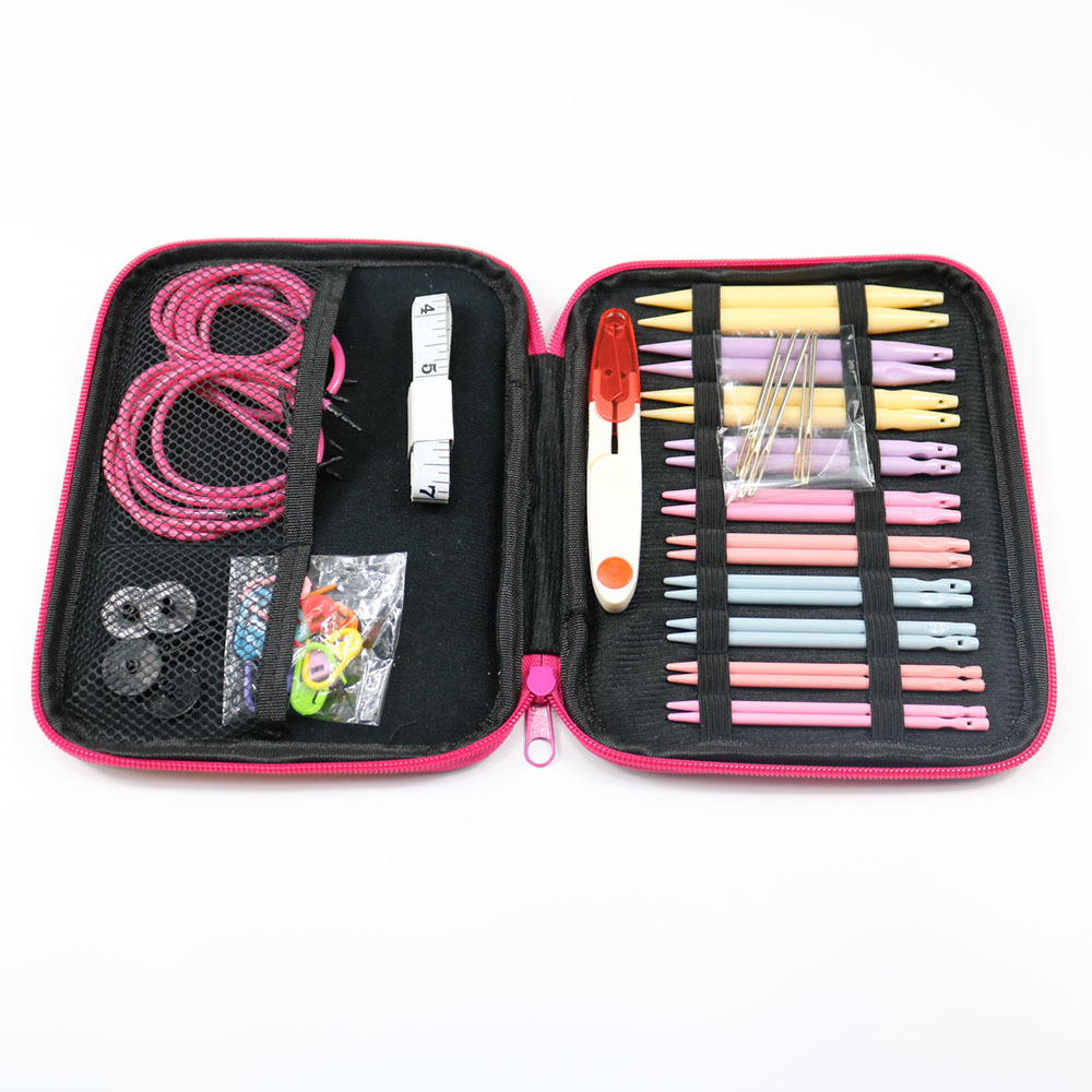 Crochet Sweater Knitting Tool Sweater Ring Needle Plastic Detachable Change Rope 42pcs Cyclic Knitting Needle with Accessory Bag Crochet Sweater Knitting Tool Sweater Ring Needle Plastic Detachable Change Rope 42pcs Cyclic Knitting Needle with Accessory Bag