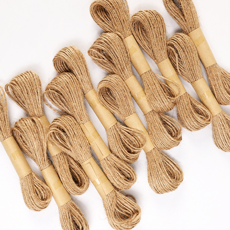 Manufacturers sell 1mm*10m color hemp rope DIY hand knitting retro style photo clip hemp rope