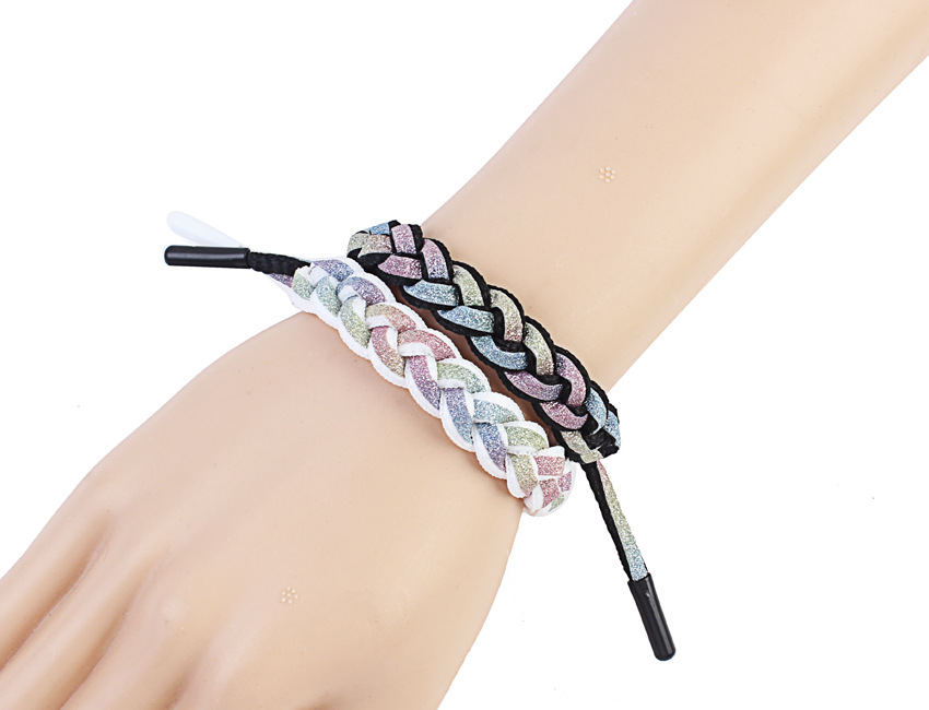 Holographic reflection net red little lion bracelet douyin with a student lovers knitting shoelace color hand rope wholesale Holographic reflection net red little lion bracelet douyin with a student lovers knitting shoelace color hand rope wholesale