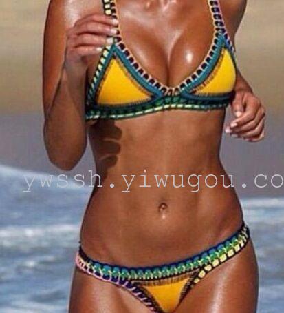 Bikini swimwear fabric SBR diving diving fabric knitted fabric Lekab