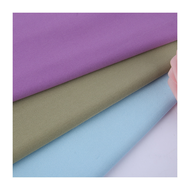 175/140G Milk Silk Lycra Polyester Ammonia Single-Sided Jersey Four-Sided Stretch Lycra Fabric T-shirt Knitted Fabric
