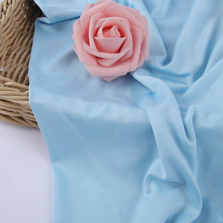 175/140G Milk Silk Lycra Polyester Ammonia Single-Sided Jersey Four-Sided Stretch Lycra Fabric T-shirt Knitted Fabric