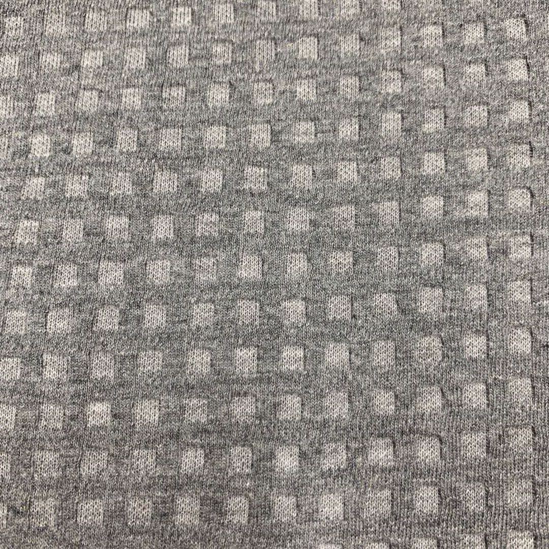 Manufacturers Supply CVC Heather Gray Large Plaid Waffle T-shirt Pajamas Knitted Fabric