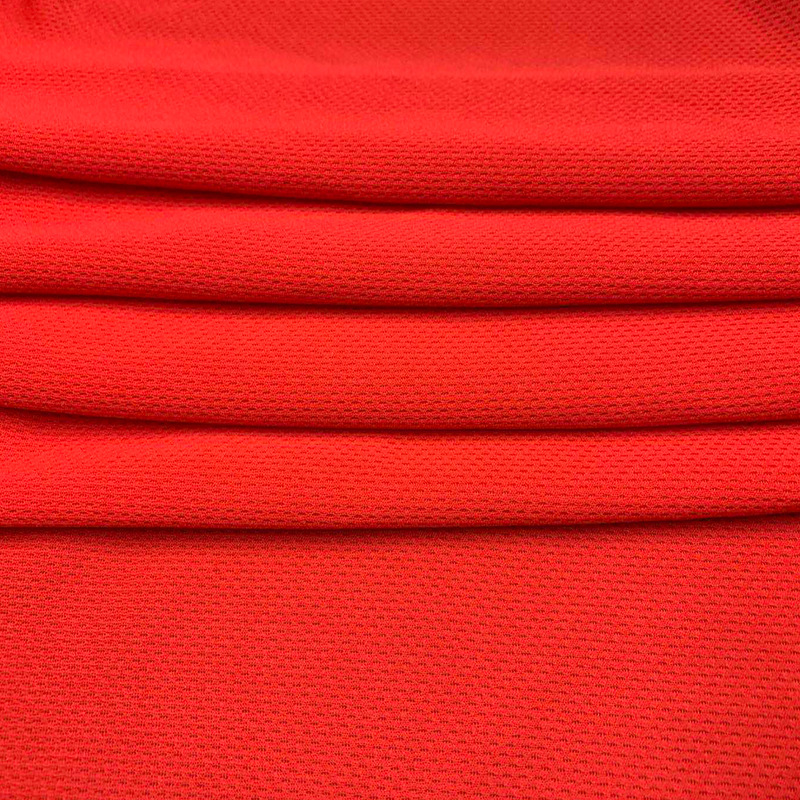 Factory in Stock Moisture Wicking Quick-Drying School Uniform T-shirt Sports Knitted Fabric 75D Bird&#039;s Eye Cloth Mesh Cloth Breathable