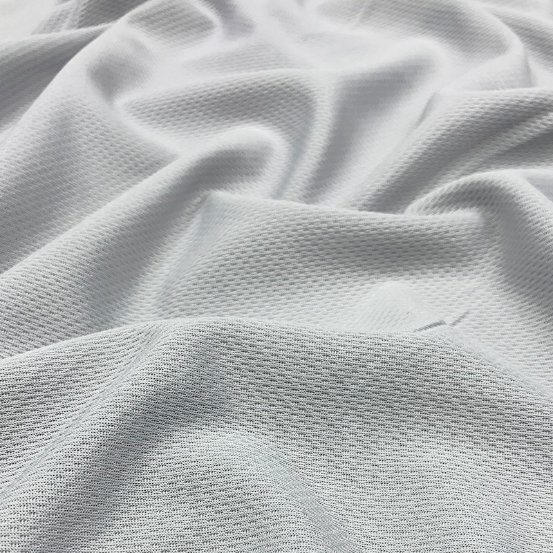 Factory in Stock Moisture Wicking Quick-Drying School Uniform T-shirt Sports Knitted Fabric 75D Bird&#039;s Eye Cloth Mesh Cloth Breathable