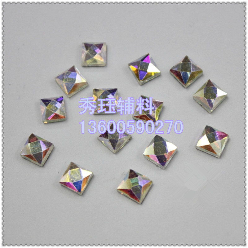 We Affirmative 4*4 plane shaped diamond jewelry accessories of garment accessories