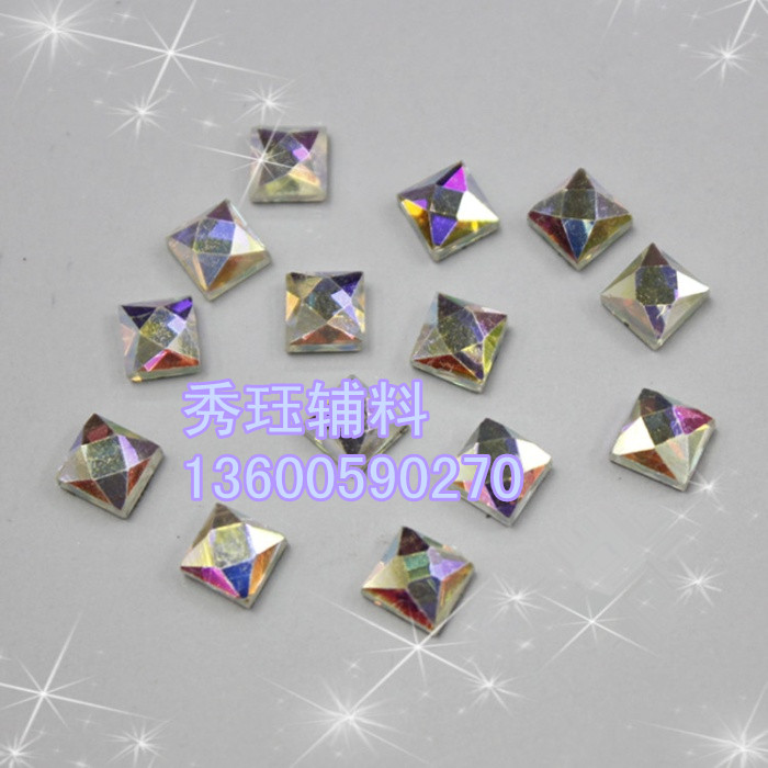 We Affirmative 4*4 plane shaped diamond jewelry accessories of garment accessories