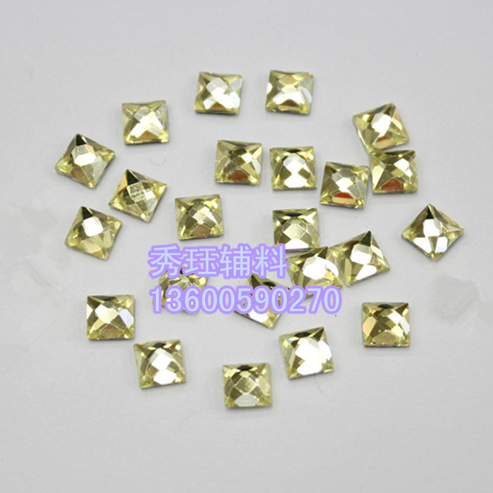 We Affirmative 4*4 plane shaped diamond jewelry accessories of garment accessories