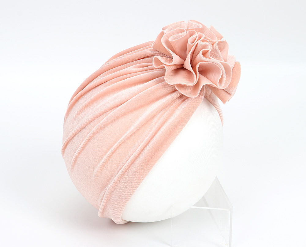 14 Colors Foreign Trade New Children Sleeve Cap Baby Autumn and Winter Gold Velvet Knitted Fabric Pleated Flower Indian Hat 14 Colors Foreign Trade New Children Sleeve Cap Baby Autumn and Winter Gold Velvet Knitted Fabric Pleated Flower Indian Hat