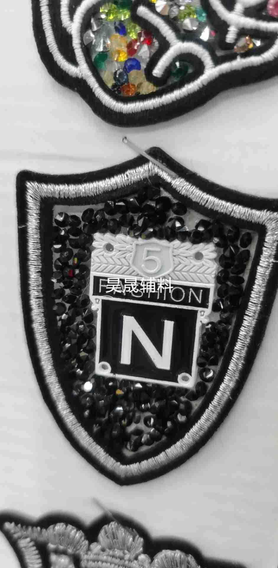 Clothing Label Badge Garment Accessories Pocket Diamond Sticker Cool Dress up Drill Frame Factory Direct Sales Internet Hot