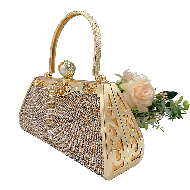 Fine Diamond Tunnel Fashion Evening Bag Dinner Bag Bridal Bag Banquet Ladies Bag Dress Garment Bag