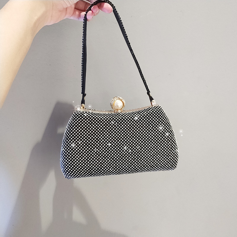 2021 New Banquet Handbag Diamond Rhinestone Dinner Bag Trendy Party Small Bag Shiny Handbag for Women Dress Garment Bag