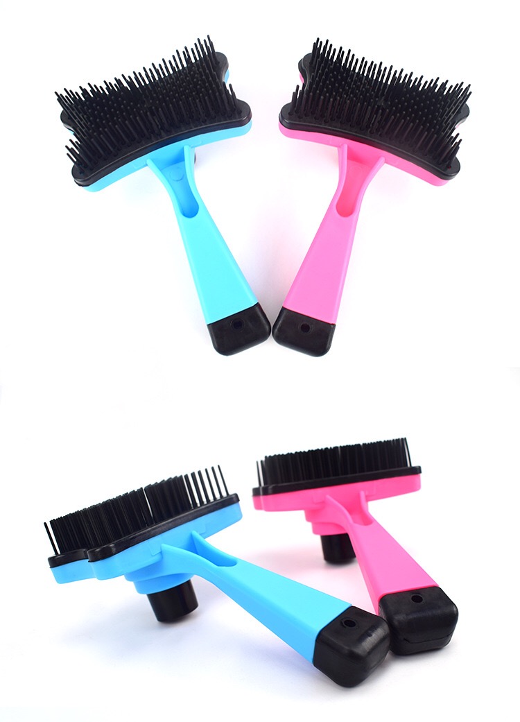 Pet dog hairbrush dog grooming knot hair removal plastic automatic hair brush hair removal dog pet supplies
