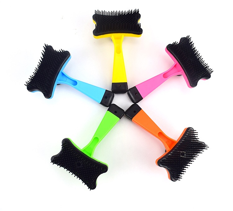 Pet dog hairbrush dog grooming knot hair removal plastic automatic hair brush hair removal dog pet supplies
