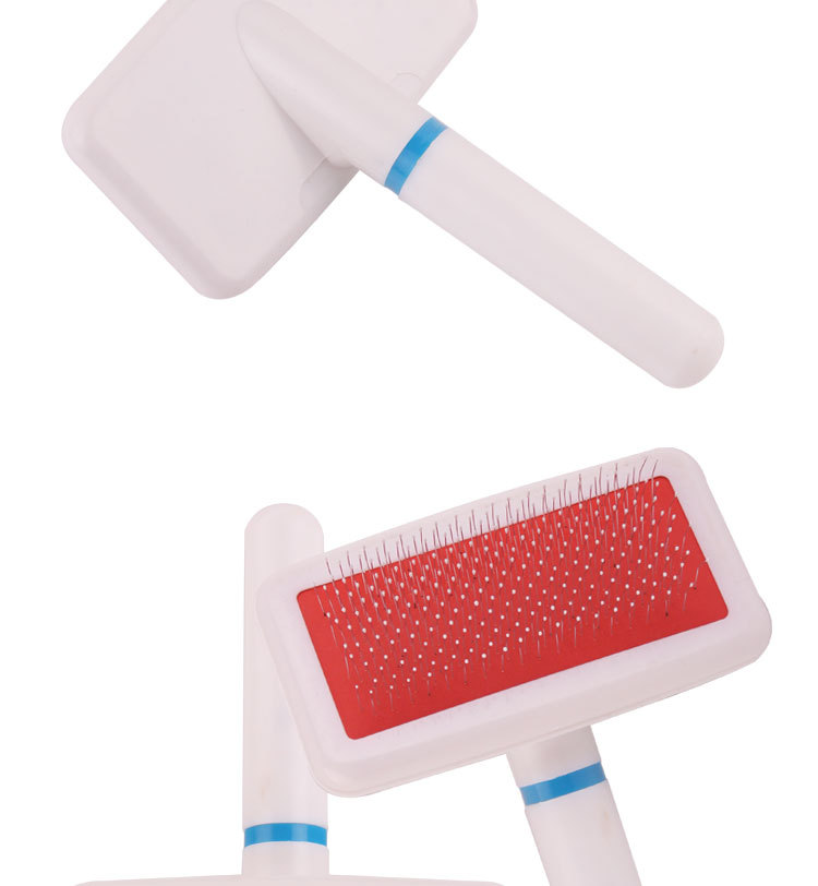 Pet comb Stainless steel comb hair removal pet grooming massage comb dog comb white plastic air bag comb
