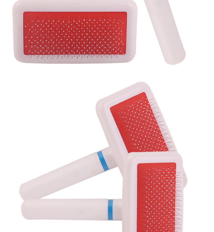 Pet comb Stainless steel comb hair removal pet grooming massage comb dog comb white plastic air bag comb