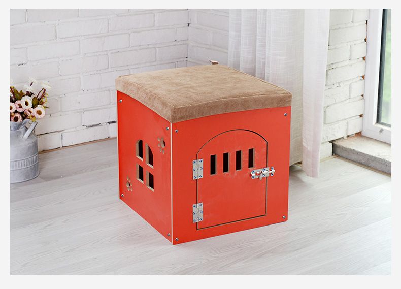 Pet Plug-in Shoe Changing Stool Removable and Washable Four Seasons Pet House Wooden Pet Nest Storage Doghouse Cathouse Rabbit Cage