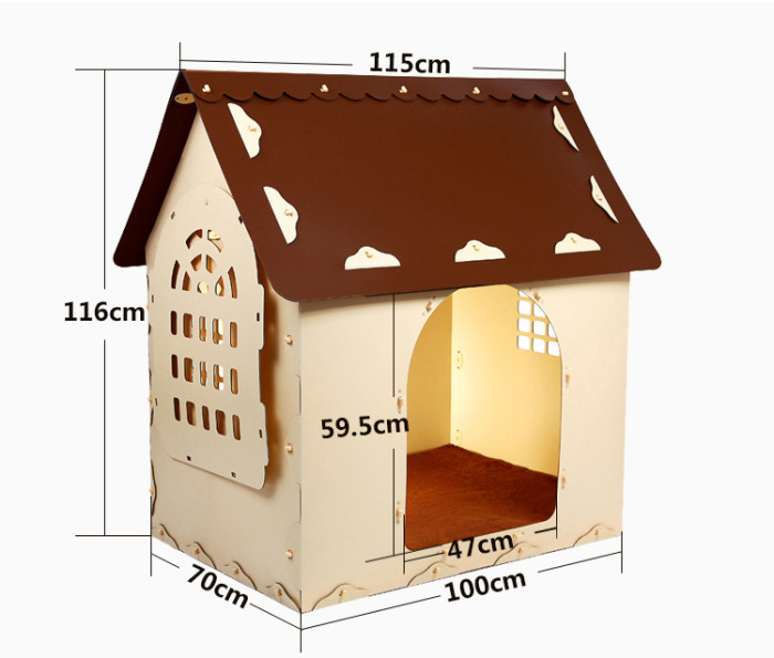 Environment-friendly dog house general can clean pet nest durable comfortable golden retriever cage.