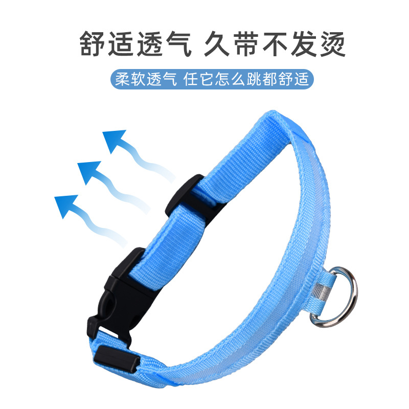 USB Shiny Dog Collar Luminous Charging Dog Traction Rope Luminous Pet Rope Pet Products Led Dog Harness Wholesale