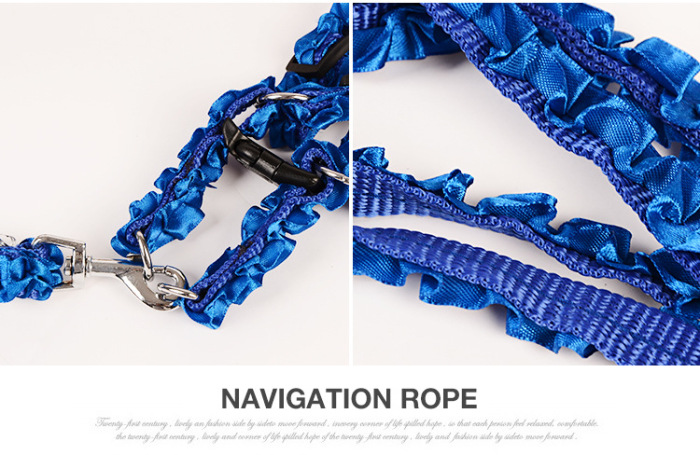 Manufacturer wholesaling pet rope satin cute small and small dogs pulling rope teddy bomei dog suit chest strap.