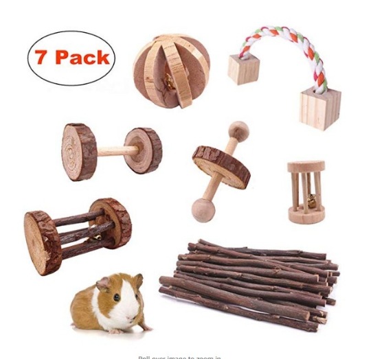 Amazon Hot Sale Popular Pet Toy Hamster Rabbit Guinea Pig Parrot Playing Molar Supplies Combination Set