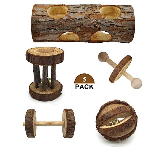 Amazon Hot Sale Popular Pet Toy Hamster Rabbit Guinea Pig Parrot Playing Molar Supplies Combination Set