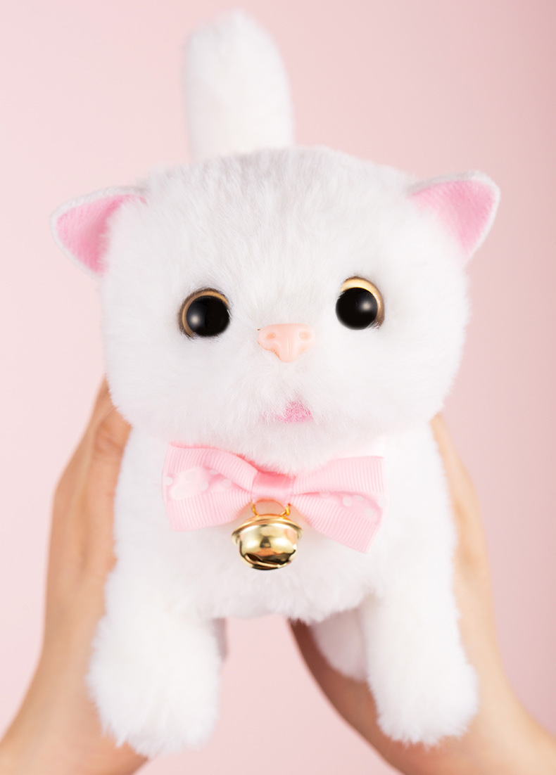 Simulation Cat Plush Toy Electric Walking Cute Pet Garfield Figurine Doll Girls and Children