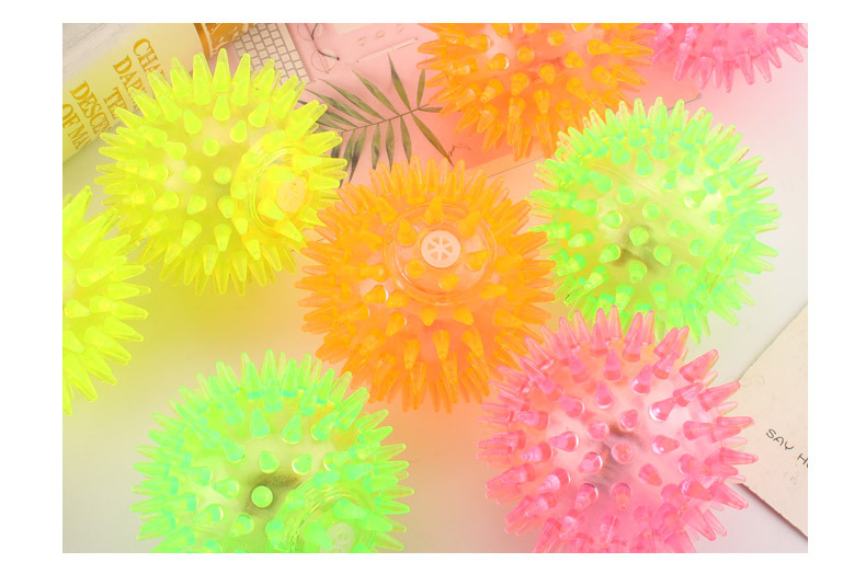 Flash elastic massage ball bouncing ball with thorn ball Luminescent massage ball pet toy stand night market wholesale