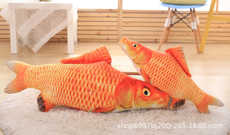 Factory Wholesale Plush Simulated Fish Pet Cat Toy Catnip Cat Teaser Cat Doll Pillow Spot Straight Hair