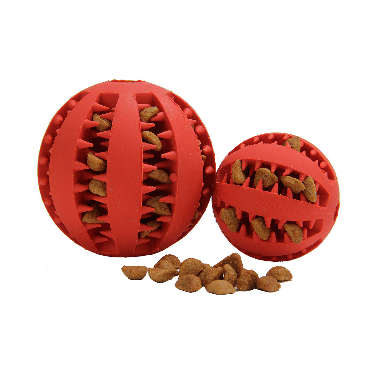 Pet Funny Toy Watermelon Tooth Ball Bite-Resistant Tooth Cleaning Teether Ball Pet Rubber Ball Dog Toy Food Leakage