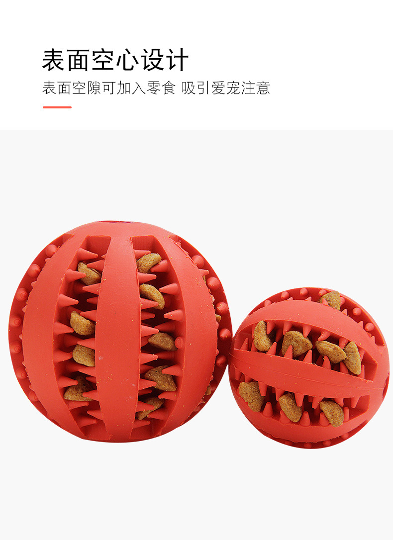 New Watermelon Tooth Ball Pet Dog Toy Ball Bite-Resistant Tooth Cleaning Teether Ball Pet Rubber Ball Dog Toy Food Leakage