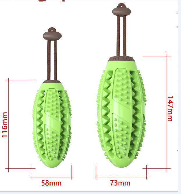 Amazon 's new TPR dog tooth cleaning toothbrush decompresses the elastic rubber grinding ball, which can resist the bite and leak