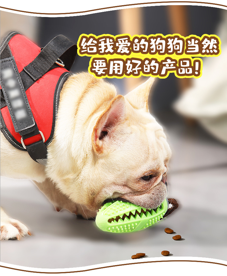Amazon 's new TPR dog tooth cleaning toothbrush decompresses the elastic rubber grinding ball, which can resist the bite and leak