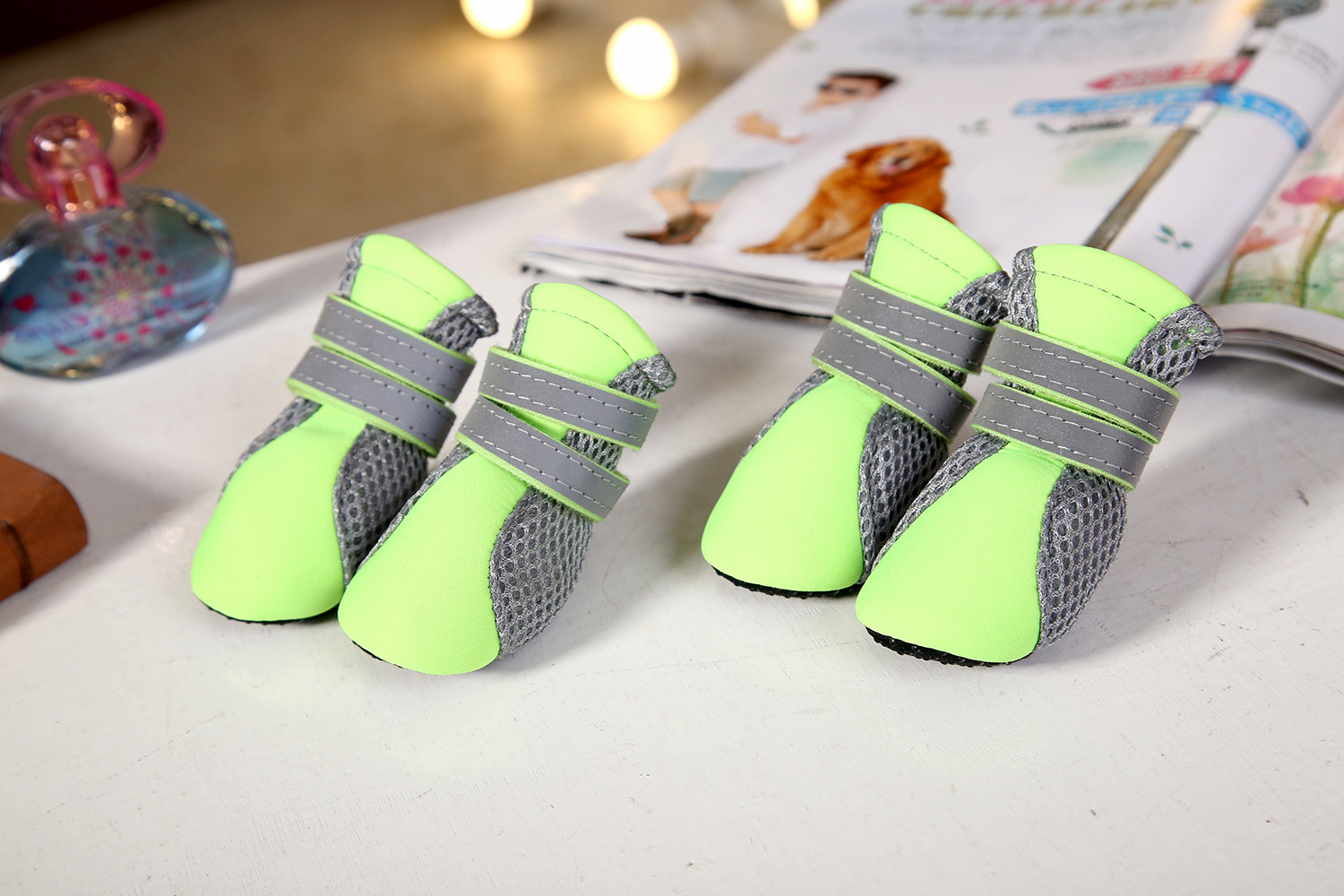 Lambeau pet shoes new summer manufacturers supply mesh shoes breathable leisure hot dog shoes small and medium-sized dogs