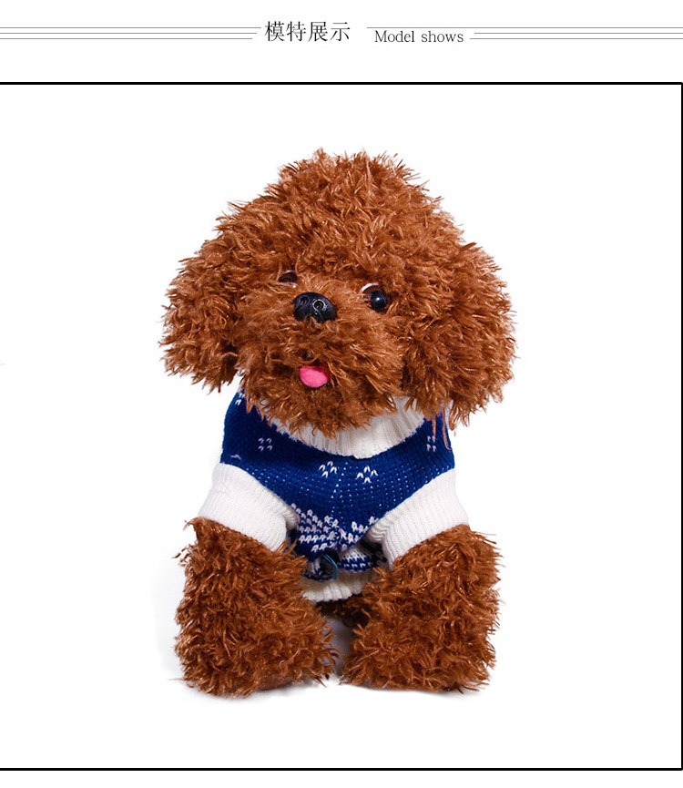 Autumn winter dog clothing Christmas pet knitted sweater teddy dog knitted love sweater costume cat clothing