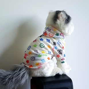 Customized New Cartoon Pet Clothes Fleece-Lined Two-Leg Sweater Autumn and Winter Pullover Pet Dog Clothes Cat Clothes