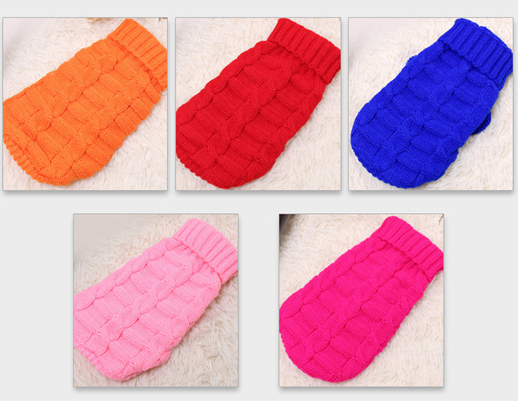 Pet Sweater Wholesale Autumn and Winter Thick Small Size Dog Baby Sweater Puppy Ultra Small Puppy Sweater 10 Colors